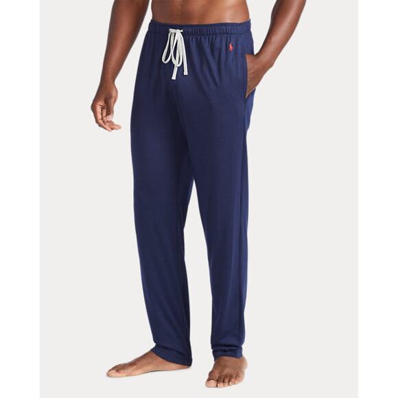 Polo Ralph Lauren Cotton-Blend-Jersey Pajama Pant Navy/Andover Heather/Red Sz XL - Picture 2 of 6